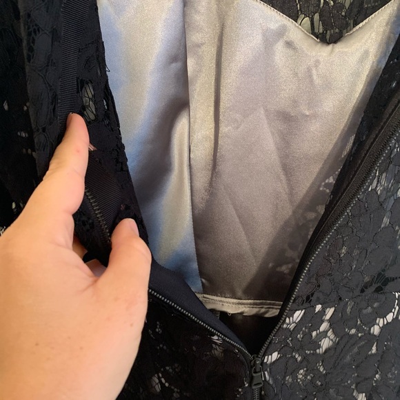 [Milly] Black Lace Evening Gown - Size 12 - Picture 7 of 8